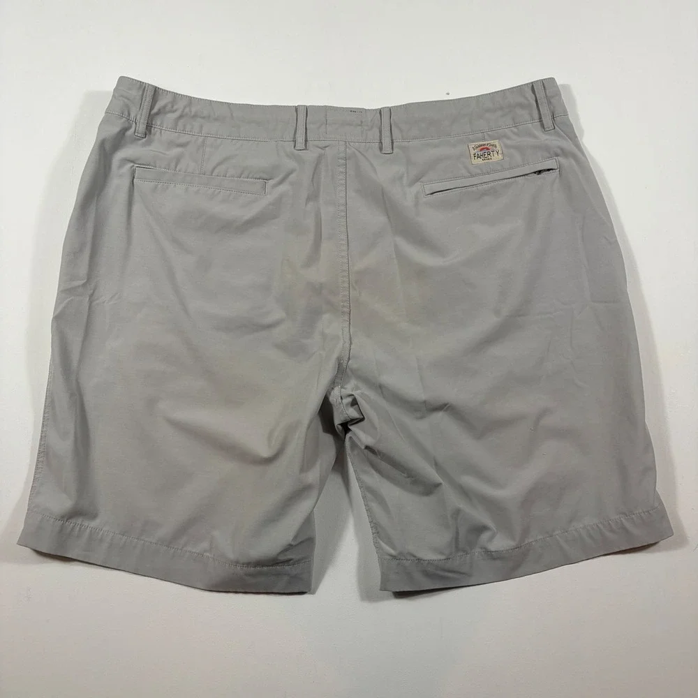 Faherty All Day Shorts Mens 40 Hybrid Stretch Quick Dry Performance Gray